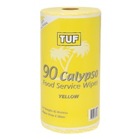 Tuf Calypso Food Service Wipes Roll 90 Sheets - Yellow 