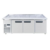 Thermaster Three Door Cold Bench Salad Station 6x1/1 GN Pans PG210FA-XB