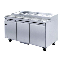PWB180 three door DELUXE Pizza Prep Bench