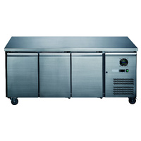 FED-X Stainless Steel Three Door Bench Freezer - XUB7F18S3V