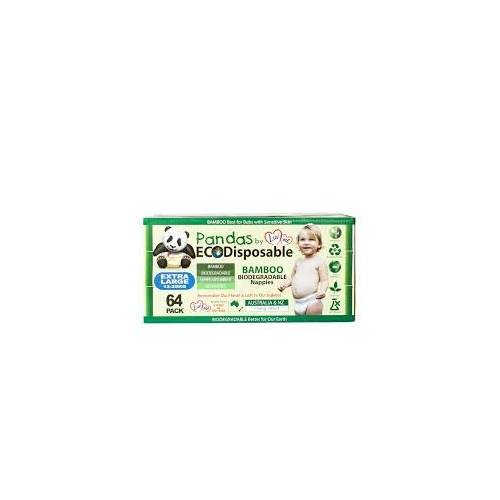 Luvme Bamboo Eco Disposable Nappies XLarge 12-25kg Maxi Box x 64 Nappies                          