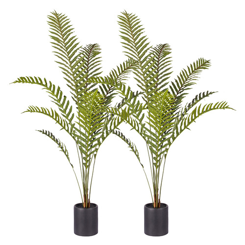 SOGA 2X 160cm Green Artificial Indoor Rogue Areca Palm Tree Fake Tropical Plant Home Office Decor