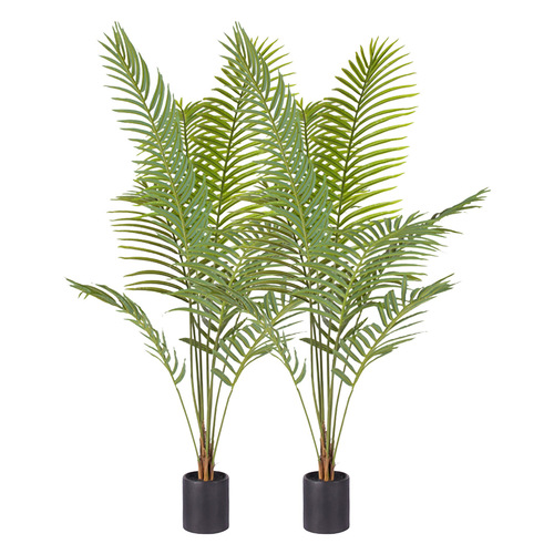 SOGA 2X 180cm Green Artificial Indoor Rogue Areca Palm Tree Fake Tropical Plant Home Office Decor