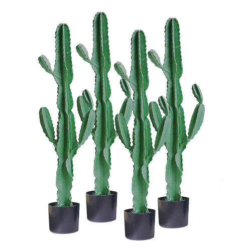 SOGA 4X 120cm Green Artificial Indoor Cactus Tree Fake Plant Simulation Decorative 6 Heads