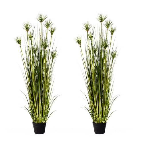 SOGA 2X 150cm Green Artificial Indoor Potted Papyrus Plant Tree Fake Simulation Decorative