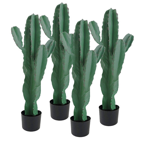 SOGA 4X 70cm Green Artificial Indoor Cactus Tree Fake Plant Simulation Decorative 5 Heads