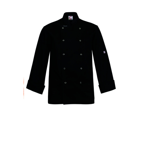 L/W EXEC LS JKT PRESS STUD BLK
