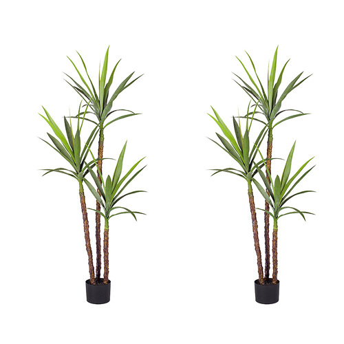 SOGA 2X 150cm Artificial Natural Green Dracaena Yucca Tree Fake Tropical Indoor Plant Home Office Decor