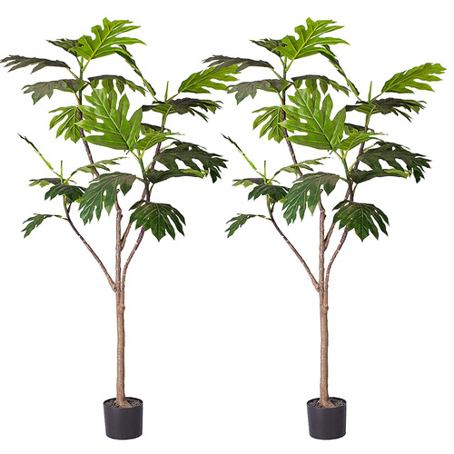 SOGA 2X 180cm Artificial Natural Green Split-Leaf Philodendron Tree Fake Tropical Indoor Plant Home Office Decor
