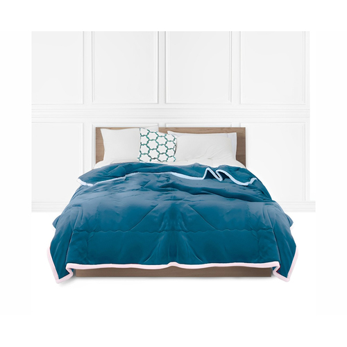 SOGA Lake Blue Throw Blanket Warm Cozy Double Sided Thick Flannel Coverlet Fleece Bed Sofa Comforter