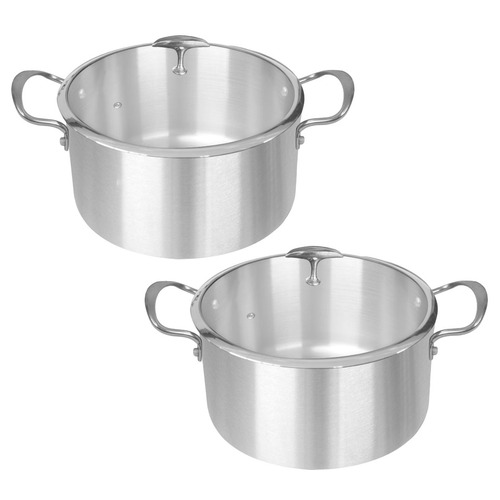 SOGA 2X Stainless Steel  26cm Casserole With Lid Induction Cookware