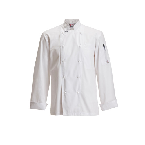 ChefsCraft Exec Lightweight Chef Jacket L/S White(Size:XS)