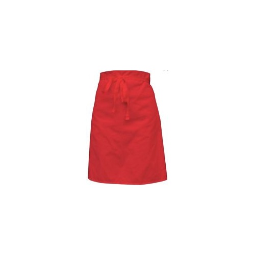 Linen Waist Apron Red W/Pocket x 12