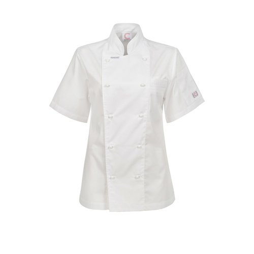 ChefsCraft Exec Lightweight Ladies Chef Jacket S/S White [Size: 8]