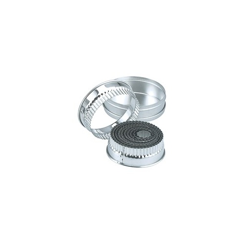 Cutter Set - Stainless Steel Smallround Crinkled 11pcs Size:25 - 95mm - Set