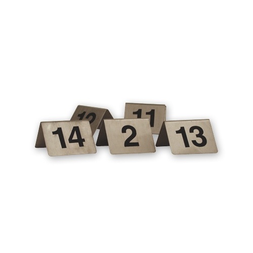 Table Numbers A-Frame Stainless Steel  50x50cm  Set 1 - 10