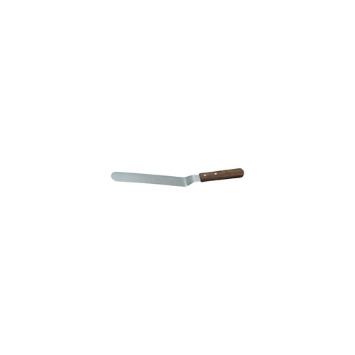 Spatula - Cranked Stainless Steel 300x44mm 12" Wood Handle