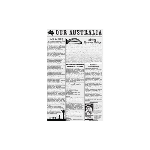 Greaseproof Paper (Newsprint Pattern) 190 x 310mm (200)
