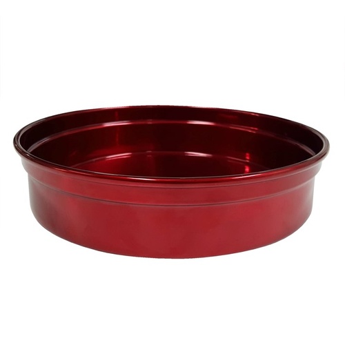 Round Bar Tray Red Aluminium 240mm