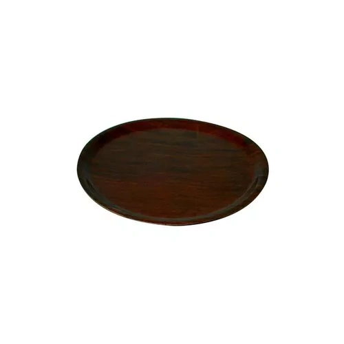 Round Wood Tray Mahogany 330mm