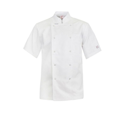ChefsCraft Pressed Stud S/S Jacket XL White