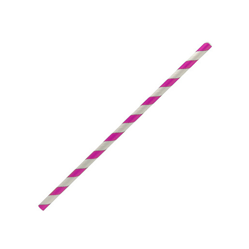Paper Straws - Pink and White CTN 2500