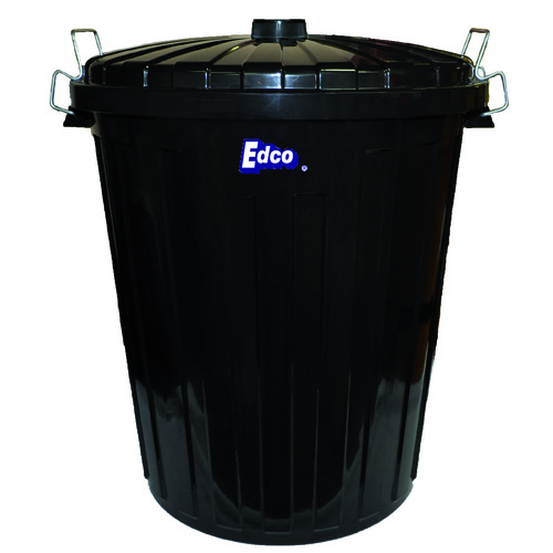 Edco Plastic Garbage Bin With Lid 55L Green