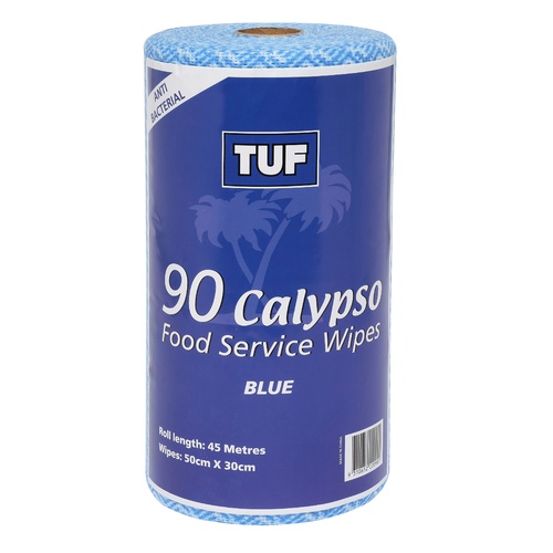 Tuf Calypso Food Service Wipes Roll 90 Sheets  - Blue 