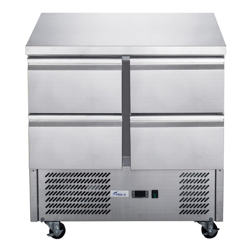 FED-X Four Drawer Compact Workbench Fridge - XGNS900-4D