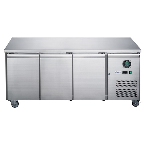 FED-X S/S Three Door Bench Freezer - XUB6F18S3V